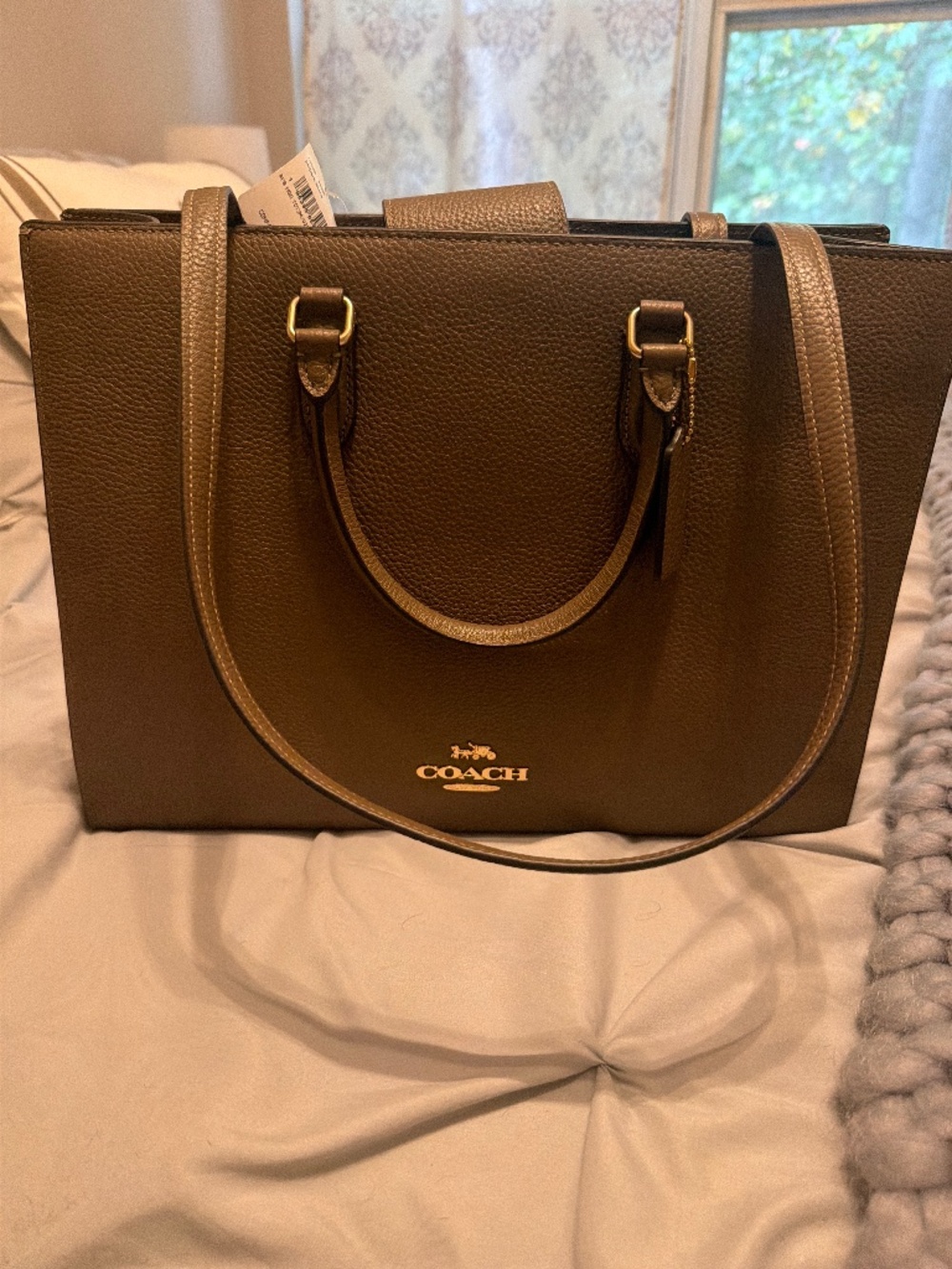 NWT Maggie Tote in Dark Stone